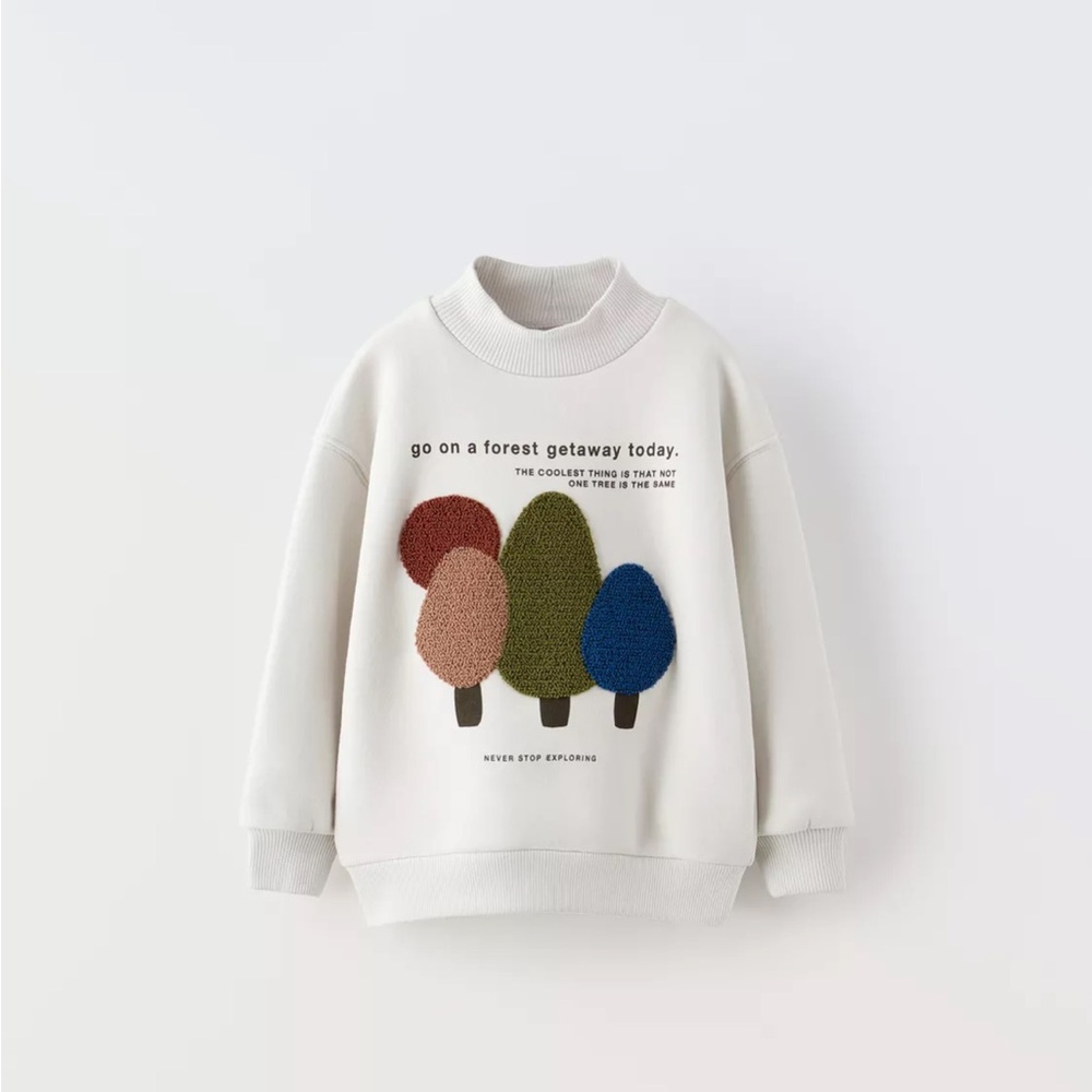 Zara Kids boys girls size 4-5 yrs forest adventure sweatshirt
